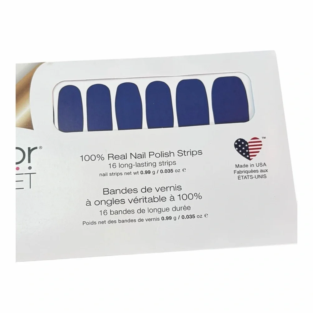 Color Street ELECTRIC RAIN Bright Neon Créme Blue Solid Nail Strips Set - Picture 3 of 8